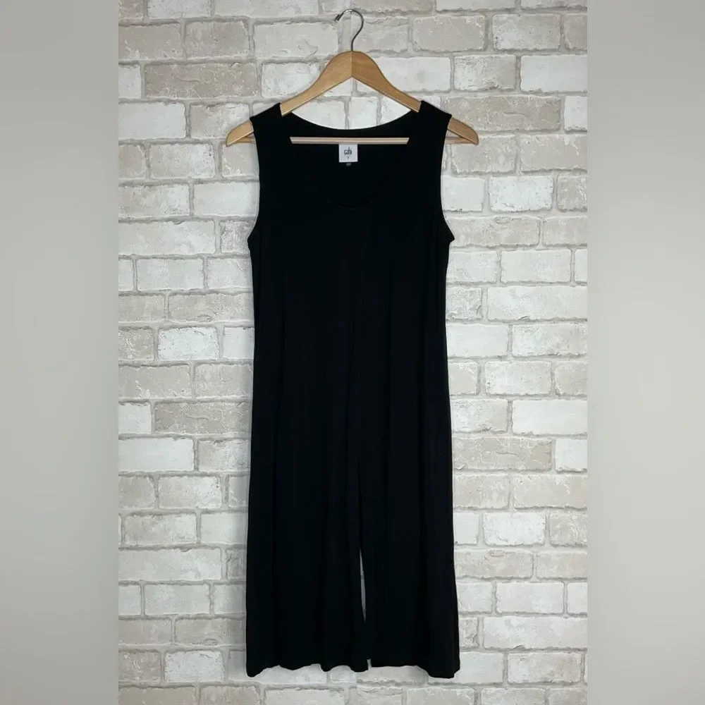CAbi Beyond Tee Black Sleeveless Tunic Top Size S